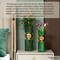 Set of 2 Decorative Green Tall Glass Vase - Modern Minimalist Decor for Parties, and Special Events - Perfect Centerpiece for Coffee Tables, Living Rooms, Dining Tables, Offices, and Farmhouse Decor